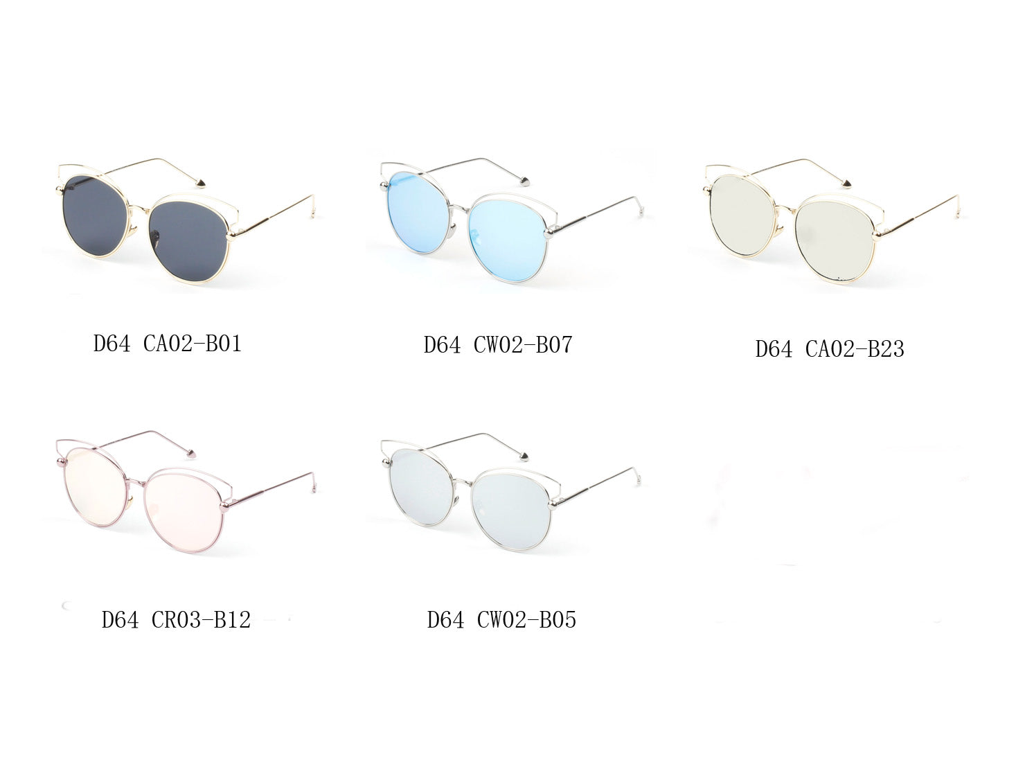 D64 - Modern Cut-Out Arrow Tipped Round Sunglasses - Iris Fashion Inc. | Wholesale Sunglasses and Glasses