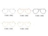 F1001 Trendy Aviator Clear Lens Glasses - Iris Fashion Inc. | Wholesale Sunglasses and Glasses