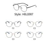 HBJ2007 - Round Geometric Blue Light Blocker Fashion Glasses