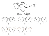 HBJ2015 - Circle Round Metal Blue Light Blocker Glasses