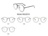 HBJ2018 - Circle Round Retro Fashion Blue Light Blocker Glasses