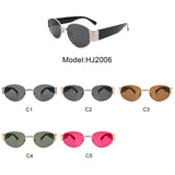 HJ2006 - Round Retro Oval Circle 90's Vintage Fashion Sunglasses