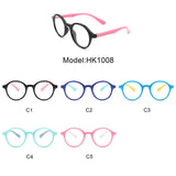 HK1008 - Kids Circle Round Junior Blue Light Blocker Glasses