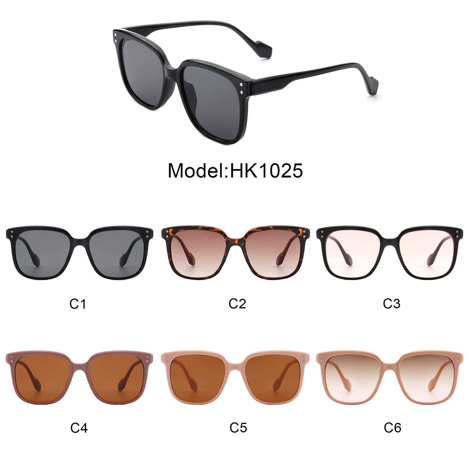 HK1025 - Kids Classic Square Fashion Children Wholesale Sunglasses