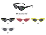 HS1028 - Retro Rectangle Slim Cat Eye Narrow Fashion Sunglasses