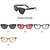 HS1039 - Retro Square Vintage Cat Eye Fashion Sunglasses