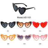 HS1101 - Women Oversize Heart Shape High Pointed Fashion Wholesale Sunglasses