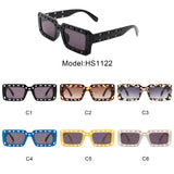 HS1122 - Rectangle Irregular Frame Retro Fashion Square Sunglasses