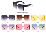 HS2002 - Women Square Oversize Rimless Tinted Fashion Sunglasses