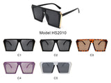 HS2010 - Retro Vintage Square Oversize Fashion Sunglasses