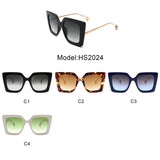 HS2024 - Women Square Oversize Retro Fashion Cat Eye Sunglasses