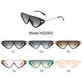 HS2063 - Triangle Mod Irregular Fashion Vintage Geometric Retro Sunglasses