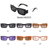 HS2073 - Retro Rectangle Narrow Fashion Slim Vintage Square Sunglasses