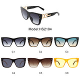 HS2104 - Women Retro Square Tinted Cat Eye Fashion Sunglasses