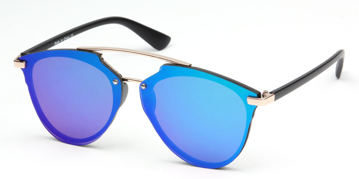 S1010 - Unisex Mirrored Round Sunglasses - Iris Fashion Inc. | Wholesale Sunglasses and Glasses