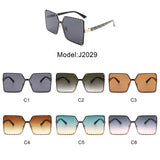 J2029 - Women Square Luxury Tinted Oversize Fashion Sunglasses