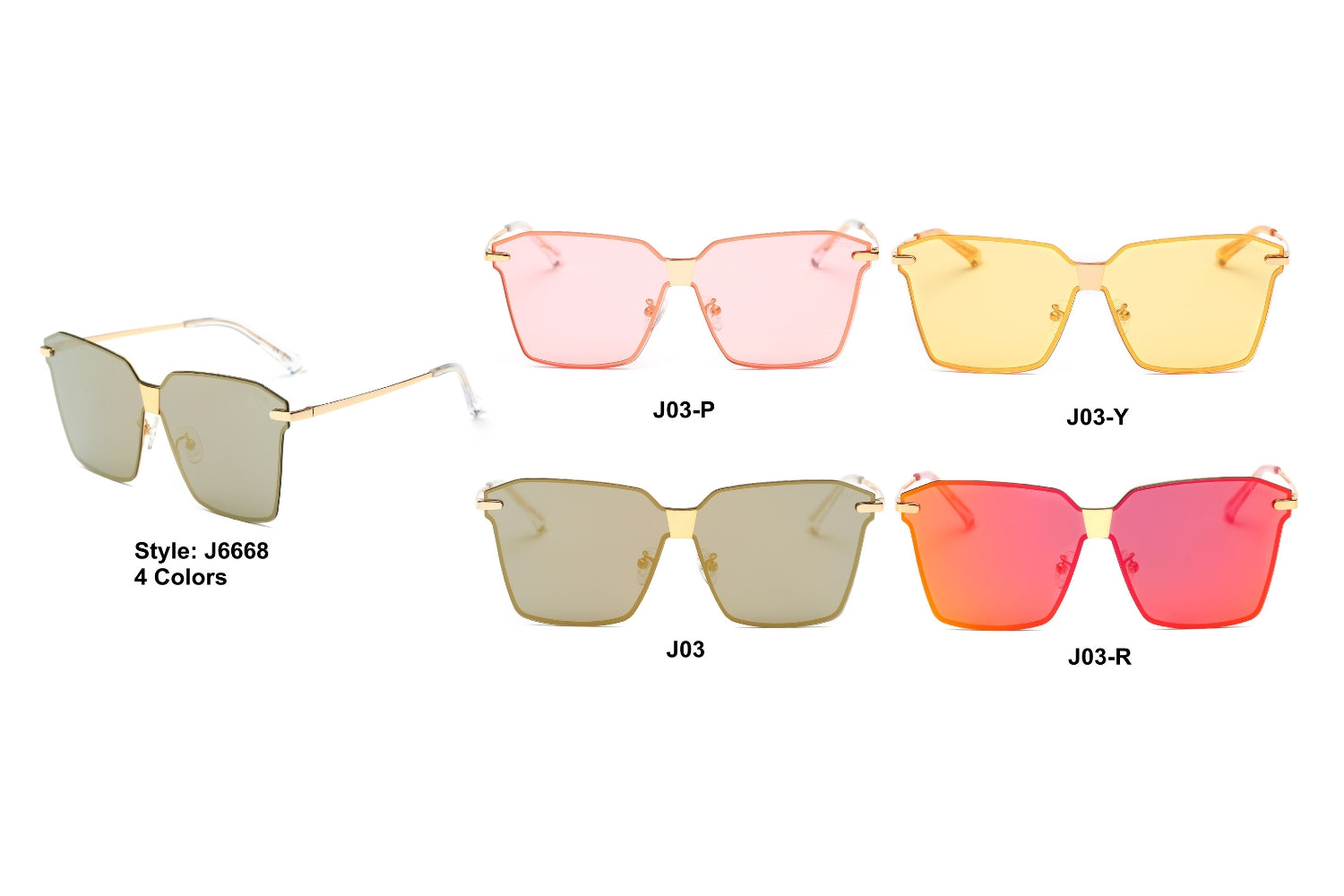 PRSR J6668 - Women Square Oversize Fashion Sunglasses - Iris Fashion Inc. | Wholesale Sunglasses and Glasses