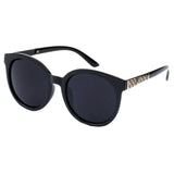284 Round Horn Rimmed Sunglasses w/ Side Detail - Iris Fashion Inc. | Wholesale Sunglasses and Glasses