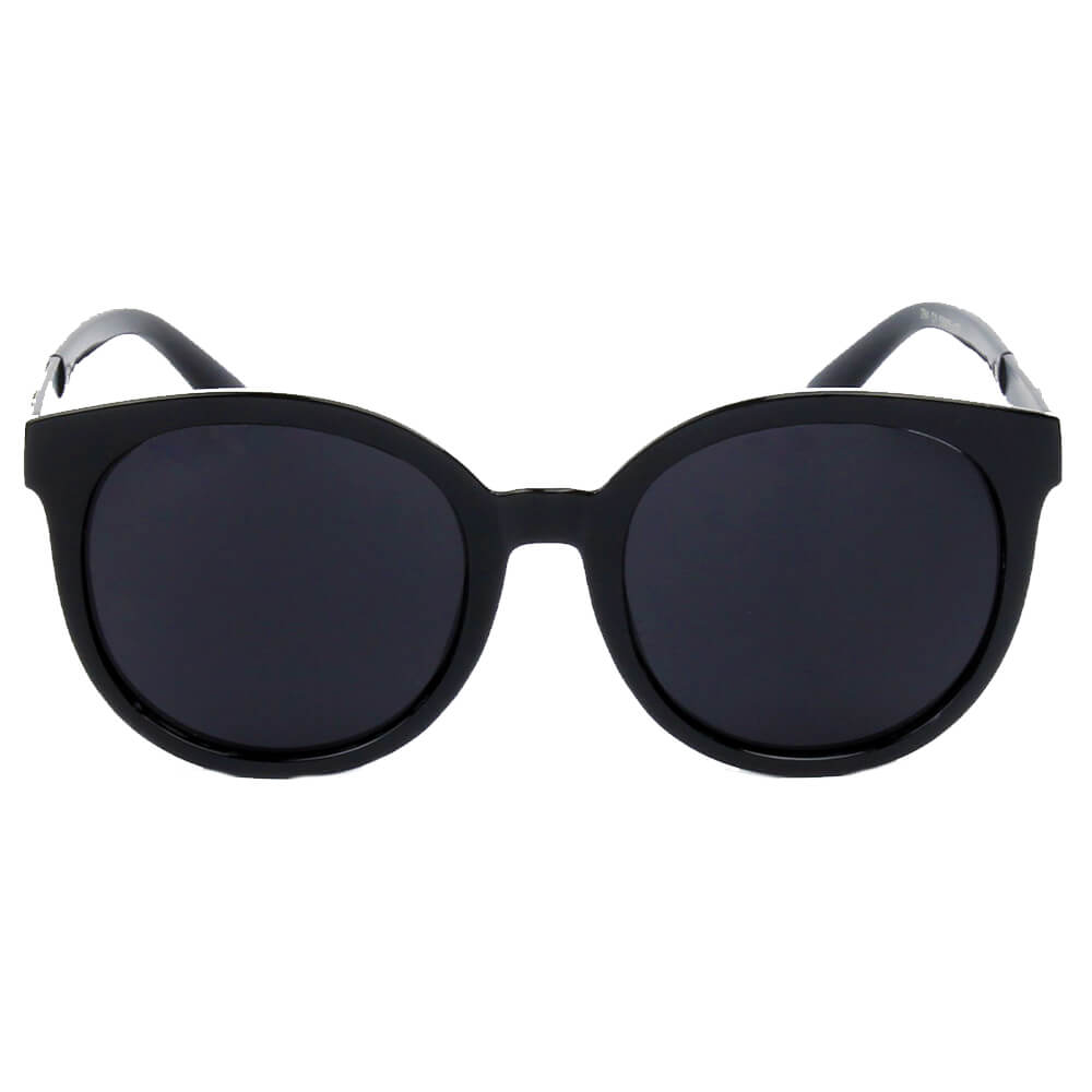 284 Round Horn Rimmed Sunglasses w/ Side Detail - Iris Fashion Inc. | Wholesale Sunglasses and Glasses