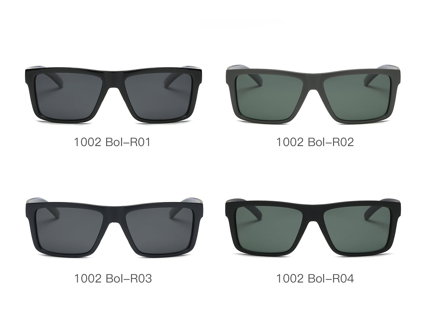 P1002 - Retro Polarized Rectangle Sunglasses - Iris Fashion Inc. | Wholesale Sunglasses and Glasses