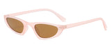 H1024 - Retro Slim Rectangle Vintage Fashion Sunglasses