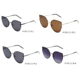 SHIVEDA-PJ703 - Women Polarized Round Cat Eye Sunglasses