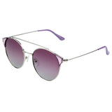 SHIVEDA-PJ714 - Women Round Brow-Bar Polarized Fashion Sunglasses