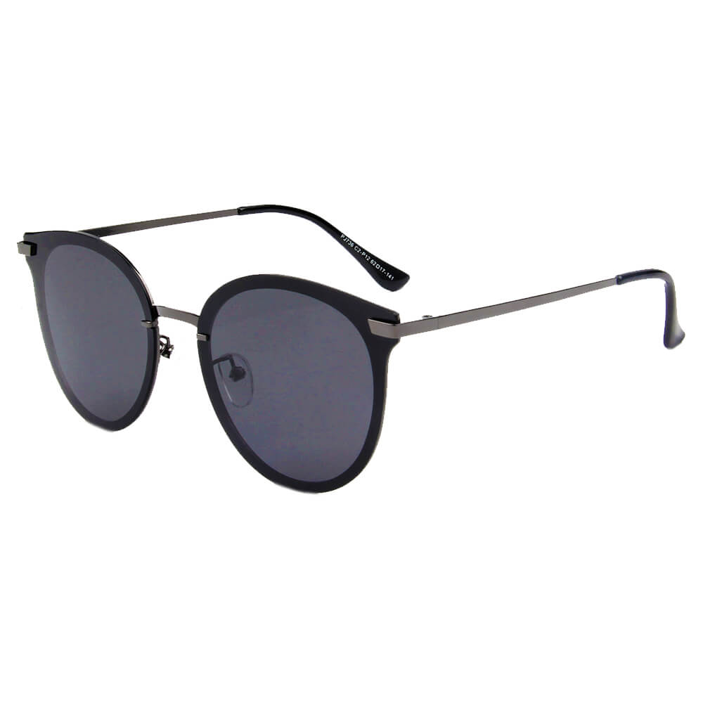 SHIVEDA-PJ736 - Classic Round Cat Eye Polarized Fashion Sunglasses