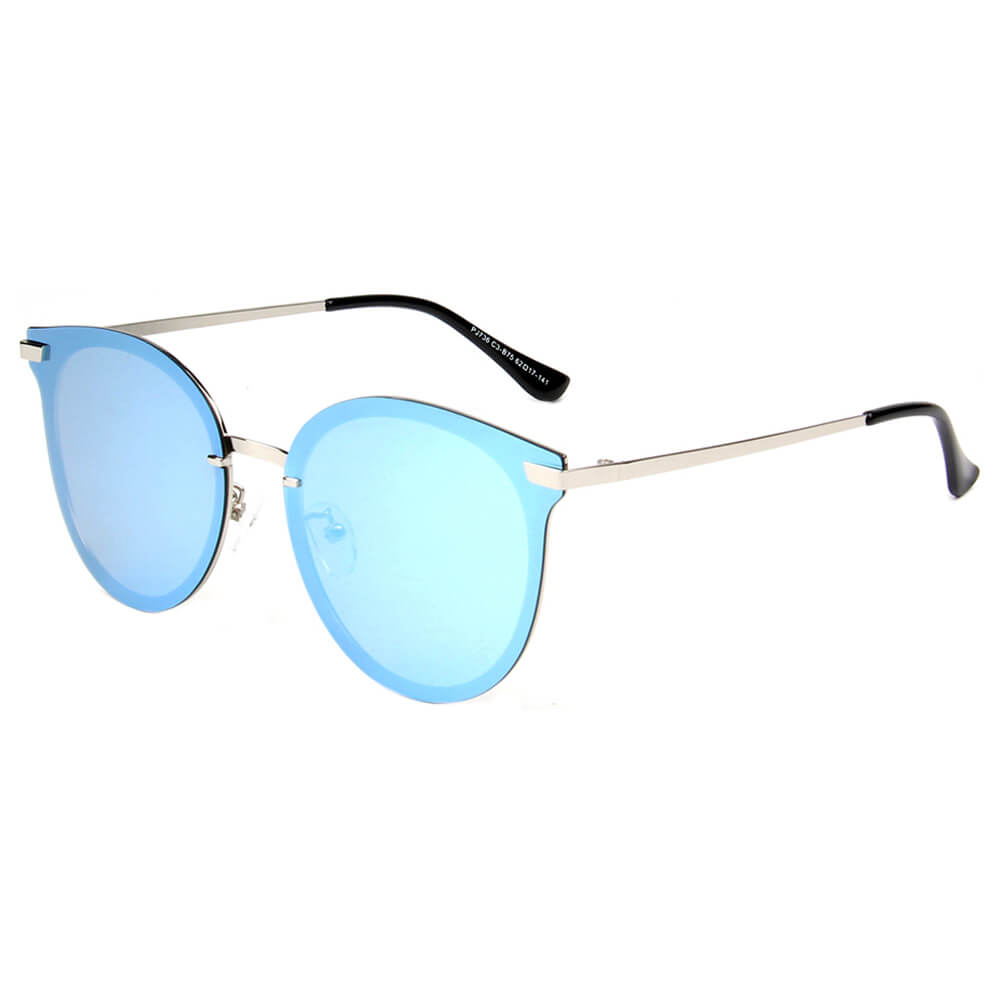 SHIVEDA-PJ736 - Classic Round Cat Eye Polarized Fashion Sunglasses