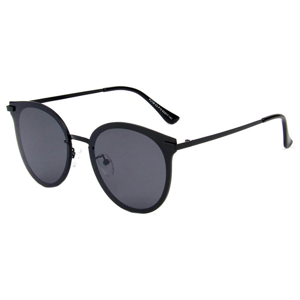SHIVEDA-PJ736 - Classic Round Cat Eye Polarized Fashion Sunglasses