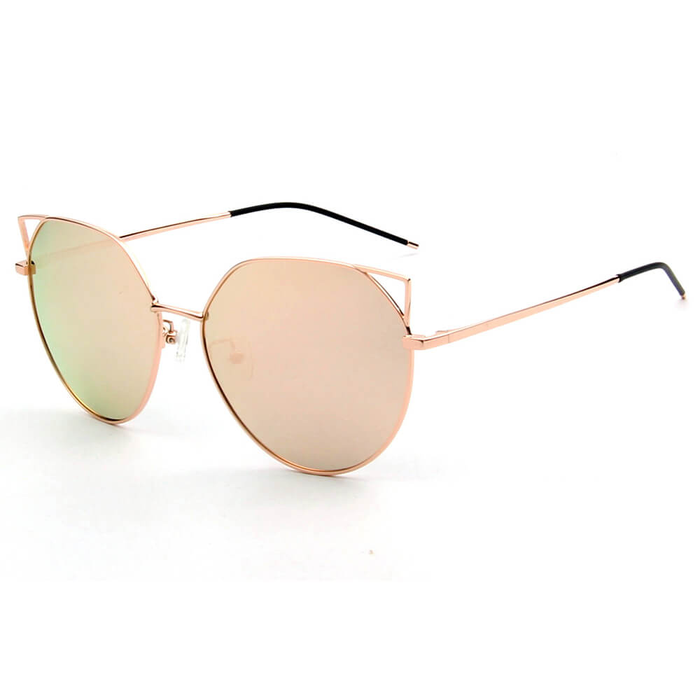 SHIVEDA-PJ768 - Women Polarized Round Cat Eye Sunglasses