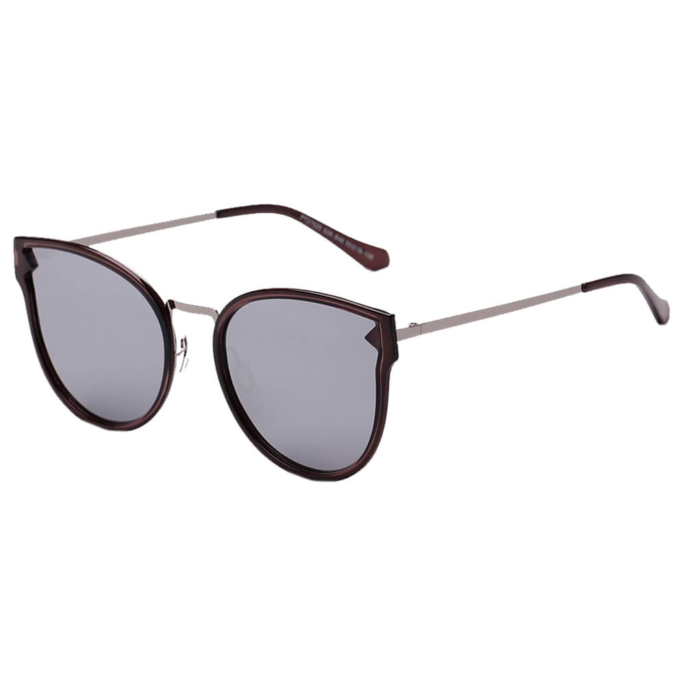 SHIVEDA-PT27020 - Women Round Cat Eye Fashion Polarized Sunglasses