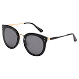 SHIVEDA-PT27045 - Women Round Polarized Cat Eye Fashion Sunglasses