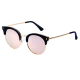 SHIVEDA-PT27060 - Classic Polarized Half Frame Round Cat Eye Women Fashion Sunglasses