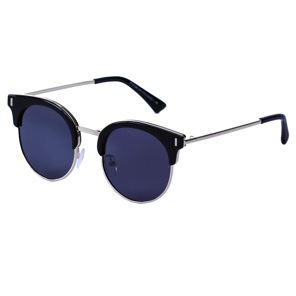 SHIVEDA-PT27060 - Classic Polarized Half Frame Round Cat Eye Women Fashion Sunglasses