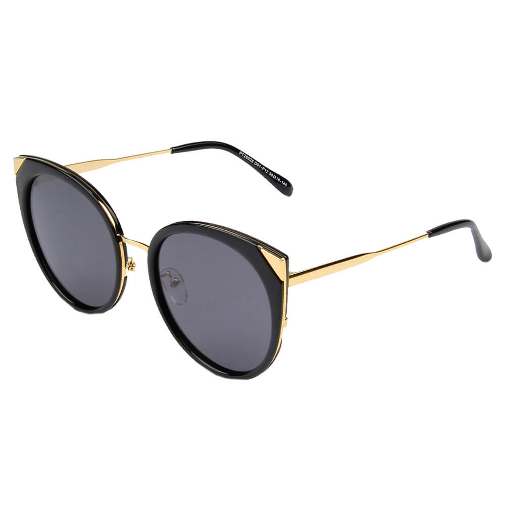 SHIVEDA-PT28028 - Women Polarized Round Cat Eye Sunglasses