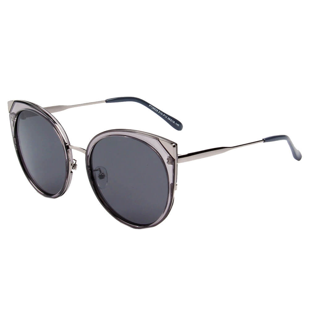 SHIVEDA-PT28028 - Women Polarized Round Cat Eye Sunglasses