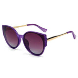 SHIVEDA-PT28059 - Women Round Cat Eye Polarized Sunglasses