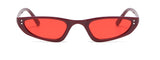 H1024 - Retro Slim Rectangle Vintage Fashion Sunglasses