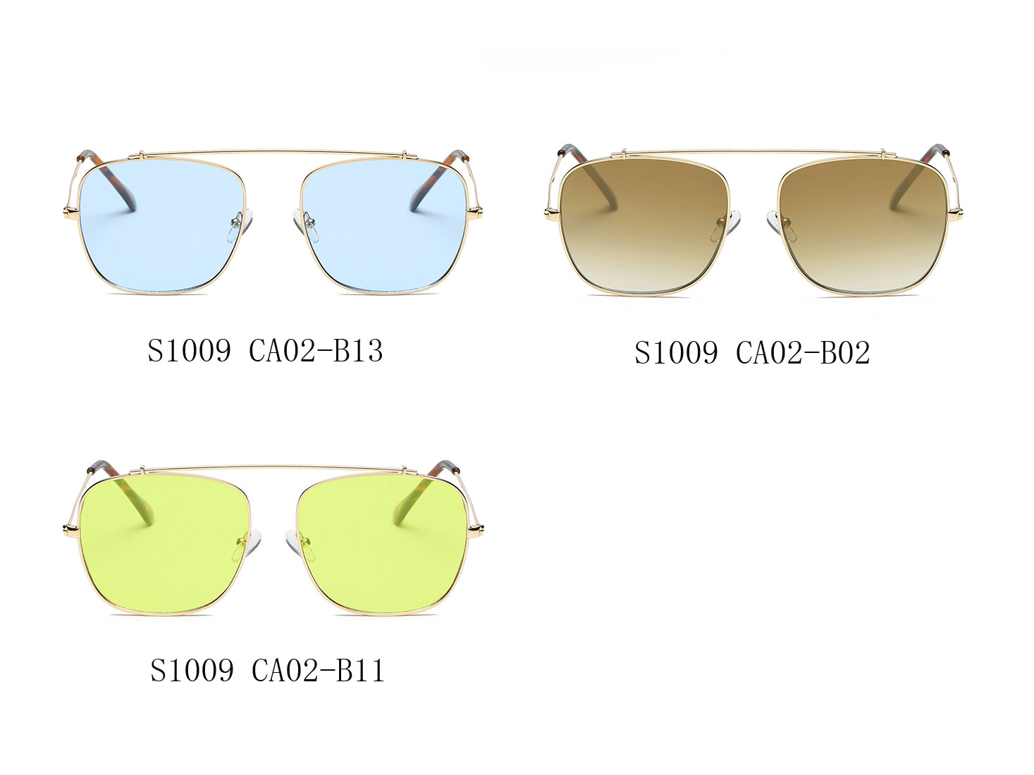 S1009 - Classic Metal Square Fashion Sunglasses - Iris Fashion Inc. | Wholesale Sunglasses and Glasses