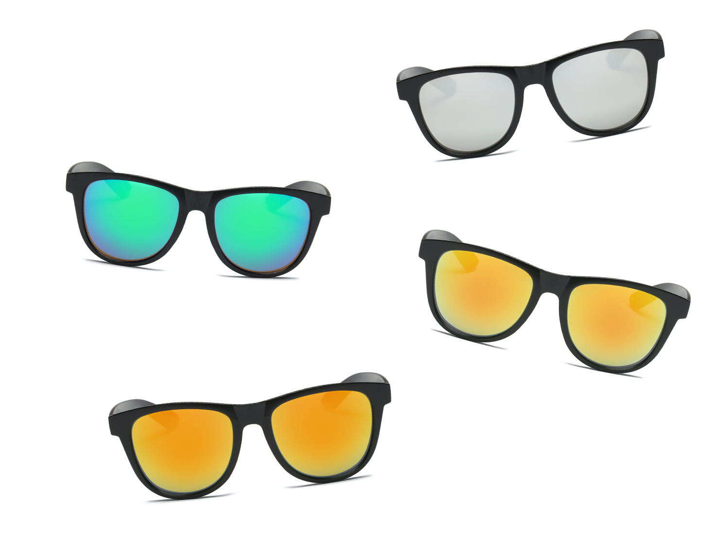 S1031 - Retro Vintage Round Shape Mirrored Sunglasses - Iris Fashion Inc. | Wholesale Sunglasses and Glasses