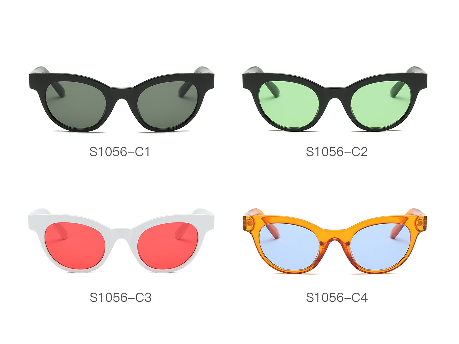 S1056 - Women Round Cat Eye Sunglasses - Iris Fashion Inc. | Wholesale Sunglasses and Glasses
