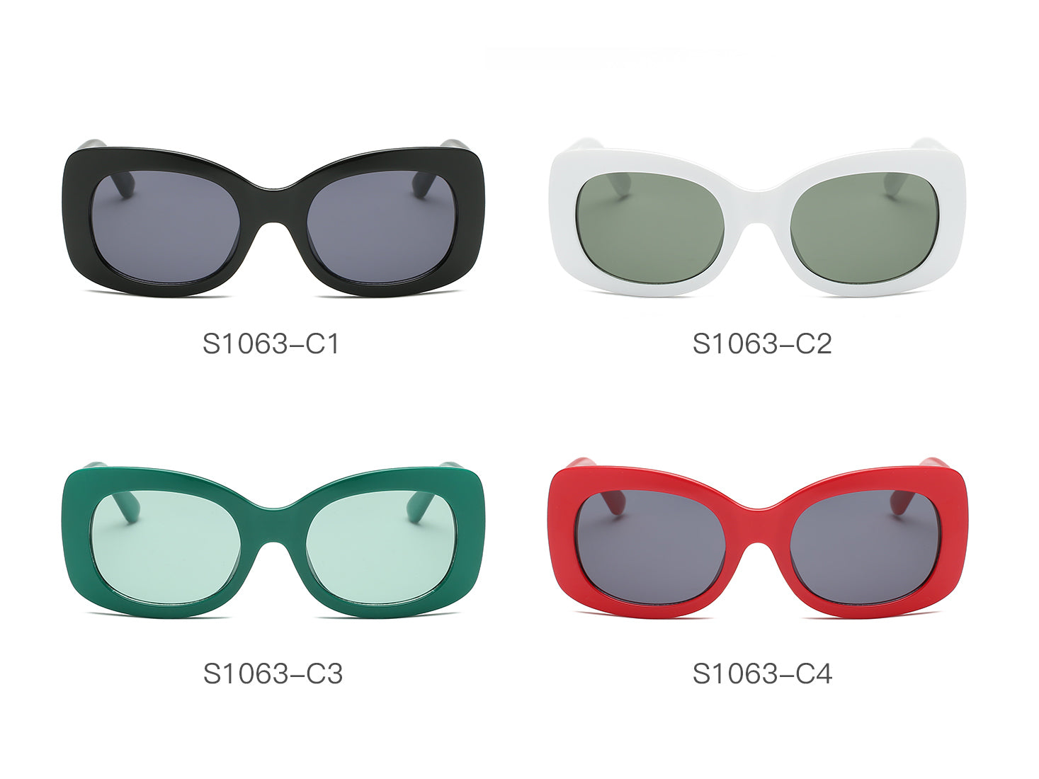 S1063 - Women Fashion Retro Rectangle Oversize Sunglasses - Iris Fashion Inc. | Wholesale Sunglasses and Glasses