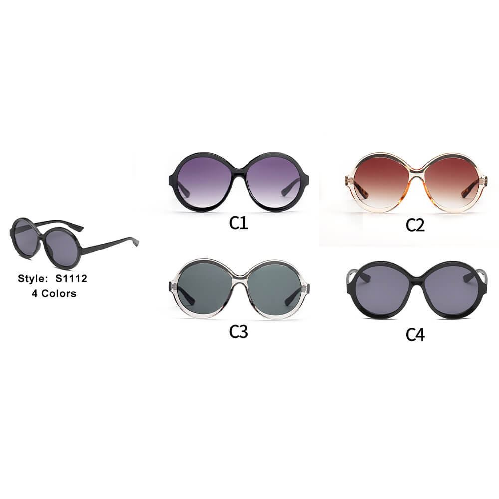 S1112 - Women Round Fashion Sunglasses - Iris Fashion Inc. | Wholesale Sunglasses and Glasses