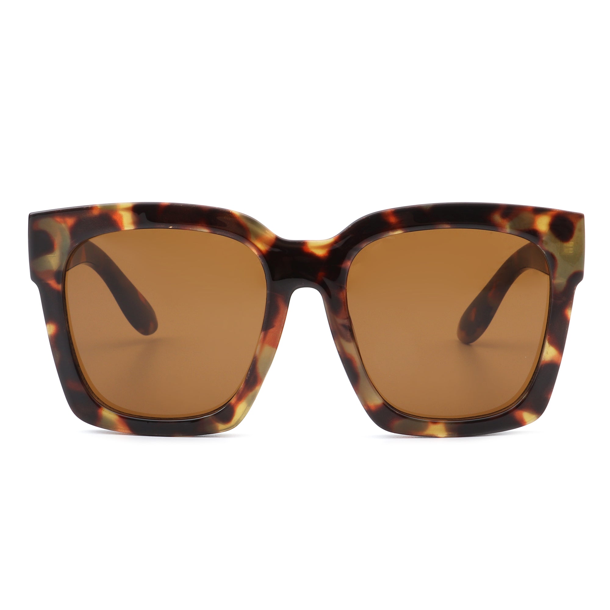 S1117 - Square Retro Oversize Flat Top Fashion Wholesale Sunglasses