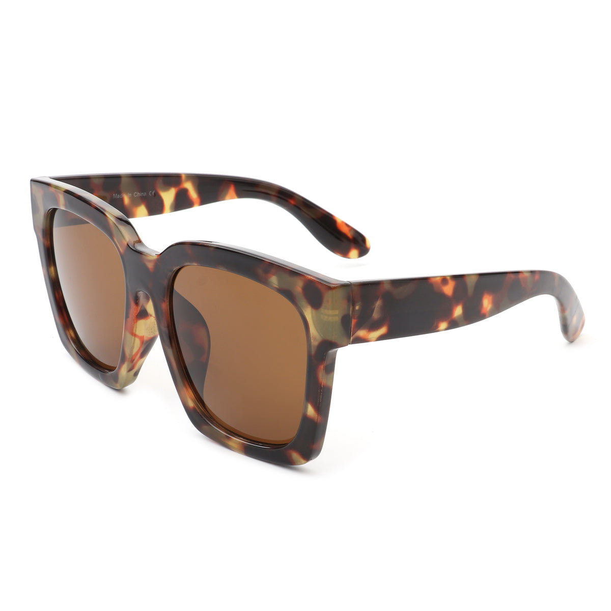 S1117 - Square Retro Oversize Flat Top Fashion Wholesale Sunglasses