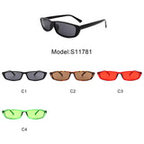 S11781 - Rectangle Retro Slim Narrow Vintage Sunglasses