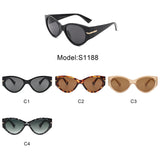S1188 - Round Oval Retro Cat Eye Vintage Fashion Sunglasses