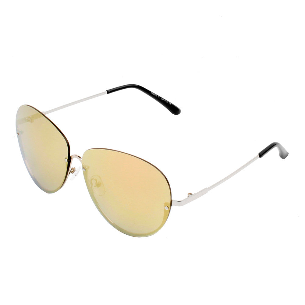 S2026 - Half Frame Oversize Aviator Sunglasses - Iris Fashion Inc. | Wholesale Sunglasses and Glasses