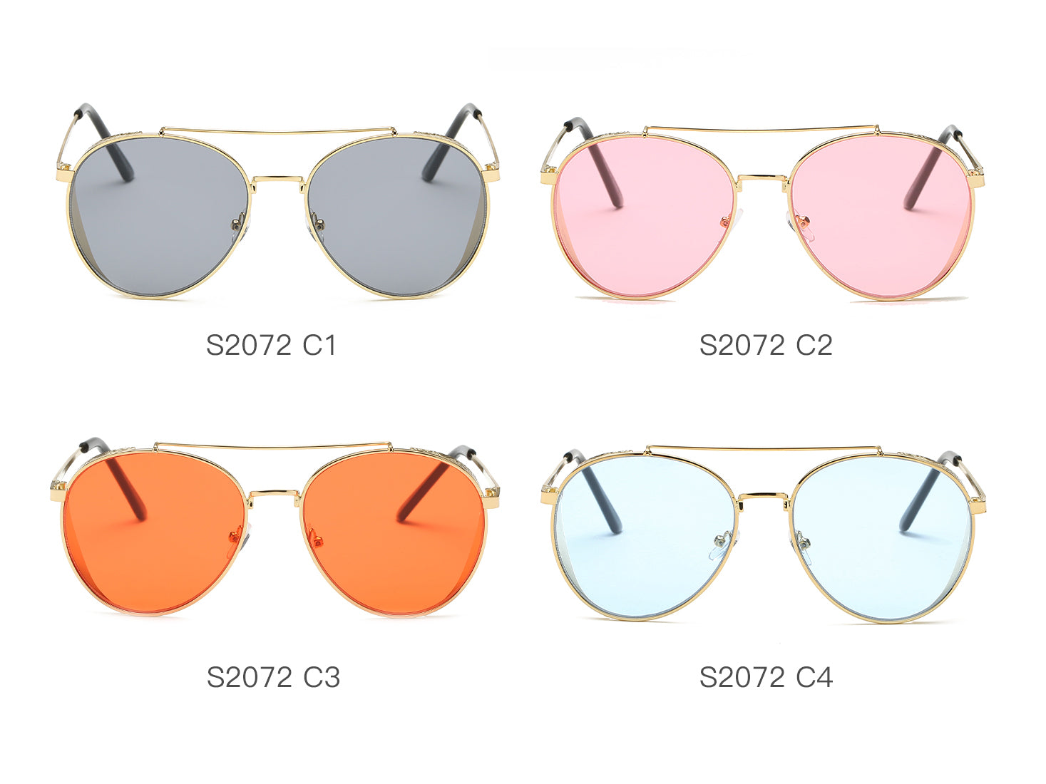 S2072 - Modern Aviator Fashion Sunglasses - Iris Fashion Inc. | Wholesale Sunglasses and Glasses